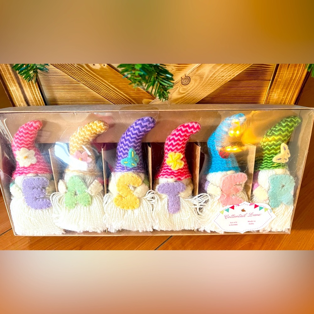 Cottontail Easter Gnomes set of 6. Offers are welcome